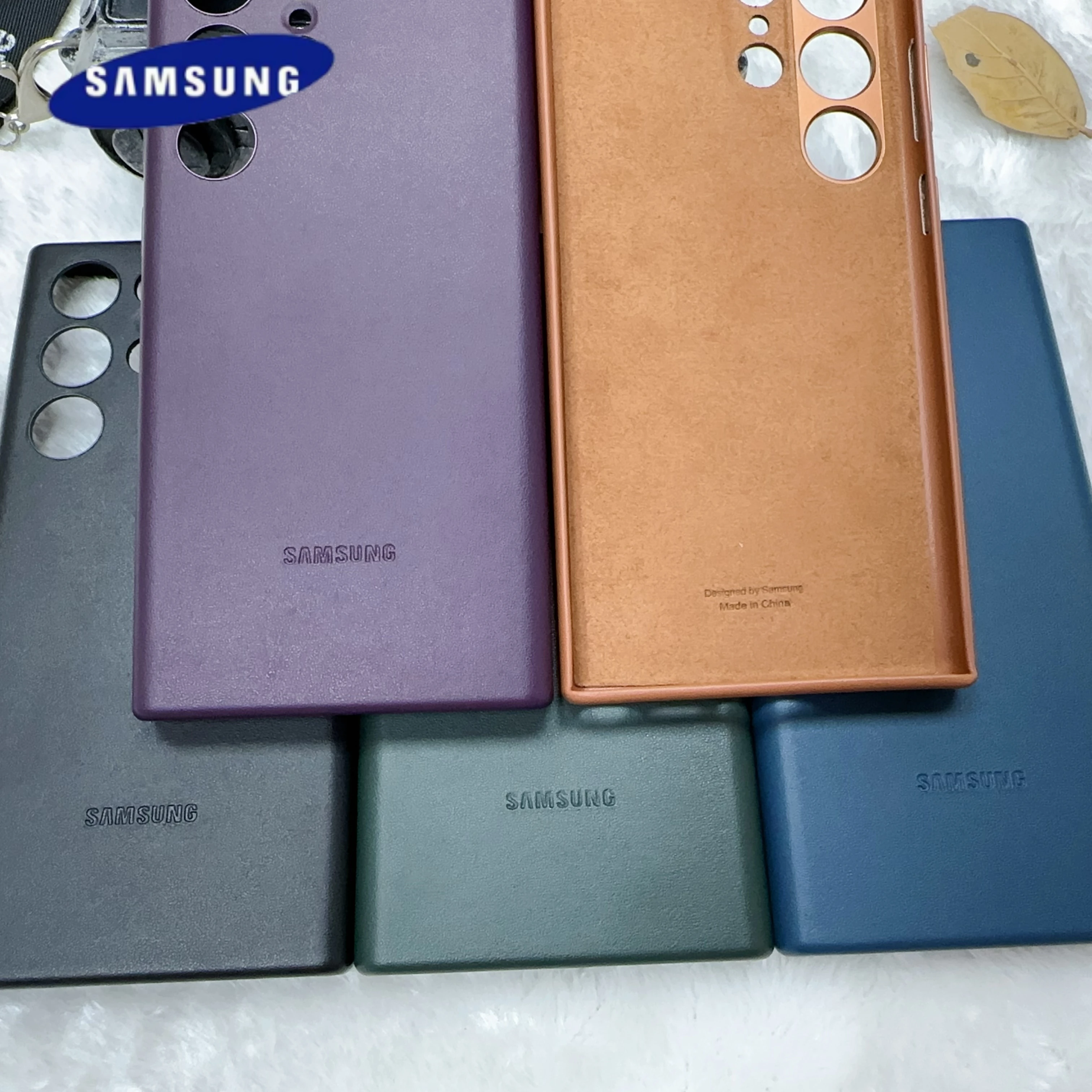 Samsung Galaxy S24 Ultra S23 Ultra Case High Quality Luxury Leather Cover Full Protective Shockproof Shell S24 Plus S22 Ultra