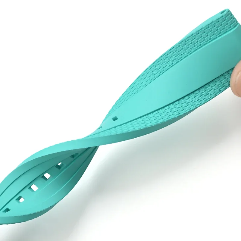 20mm 22mm FKM Fluororubber uniwersalny pasek do zegarka klamra do zegarka ze stali nierdzewnej nowa opaska na nadgarstek dla Breitling SUPEROCEAN