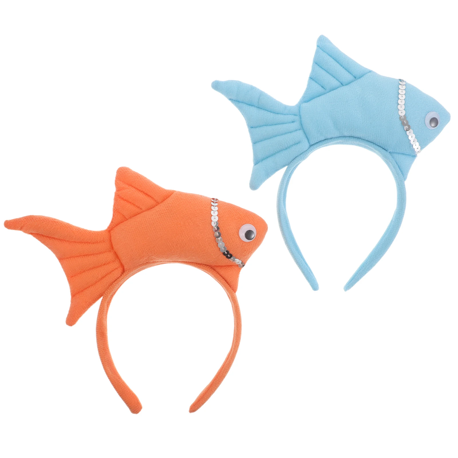 

2pcs Fish Hairband Goldfish Headbands Cute Cartoon Sea Animal Costume Party Accessories For Halloween Kids Girls Dress Up
