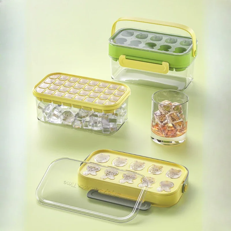 

Ice Block Mold High Capacity Silicone Ice Grid Household Ice Storage Box with Cover Refrigerator Ice Block Mold Ice Cream Tools