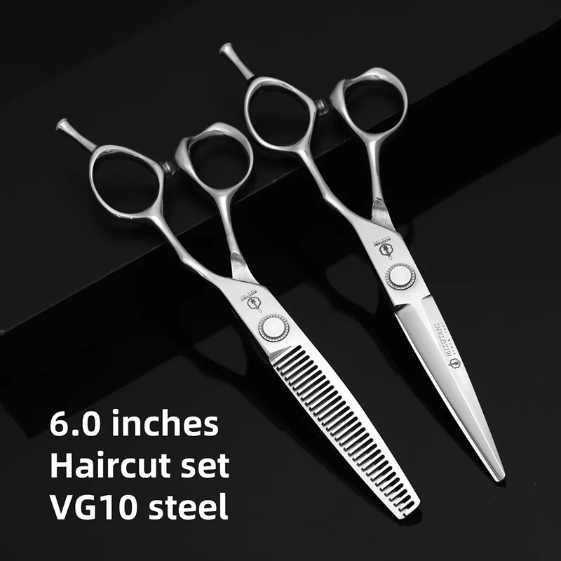 

Professional Barber sciccors，Hitachi 440C steel Set of 5.5 to 7.0 inches Hair scissors，Salon High-end hair cutting accessories