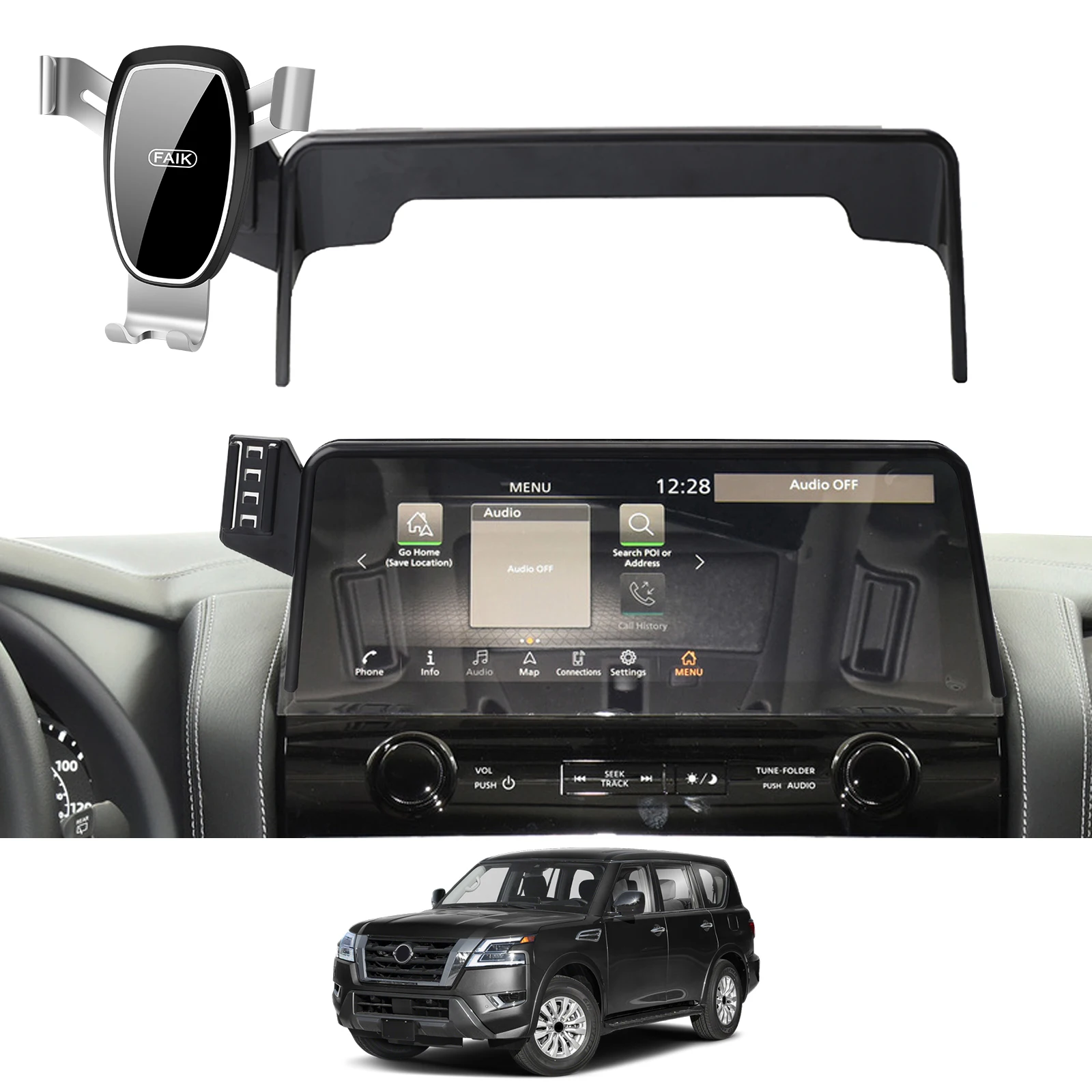 

Car Phone Holder for Nissan Armada Y62 2021 2022 2023 GPS Bracket Navigation Stand Auto Accessories