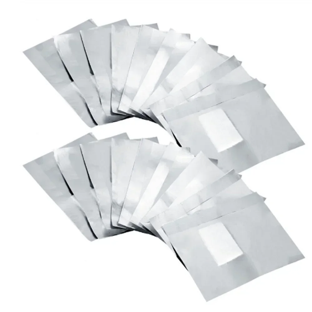 50 Pcs Aluminium Foil Nail Polish Remover Wraps for Manicure Nail Art Professional Use