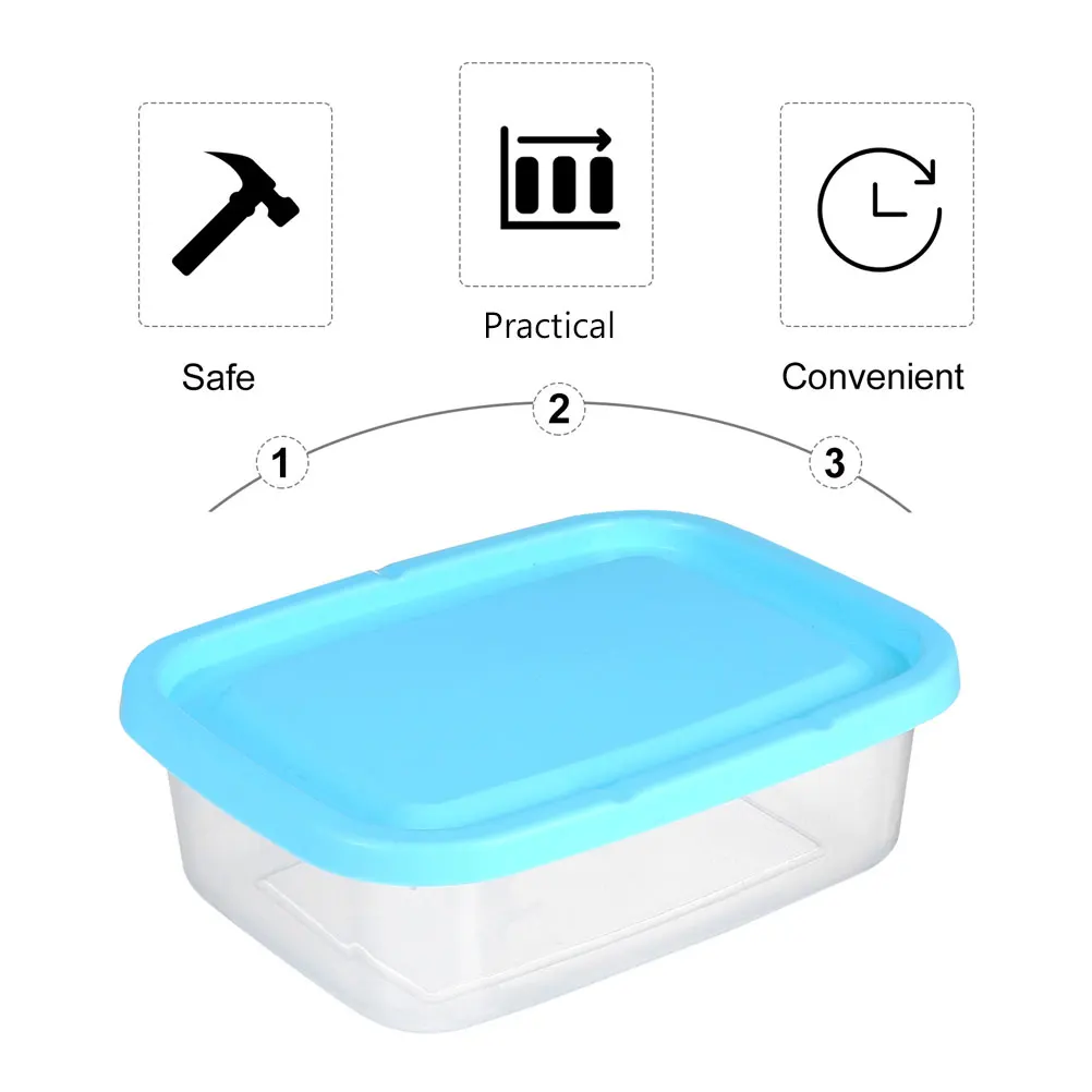 

1Set Airtight Storage Box Moisture Proof Food Container for Fruits Vegetables Fast Food Bento Organizer