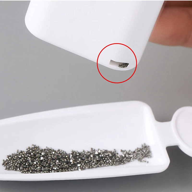 1PC Double Layer Glitter Powder Recycling Box White Color Nail Art ManicureTools For DIY Nail Storage Portable Container 2022