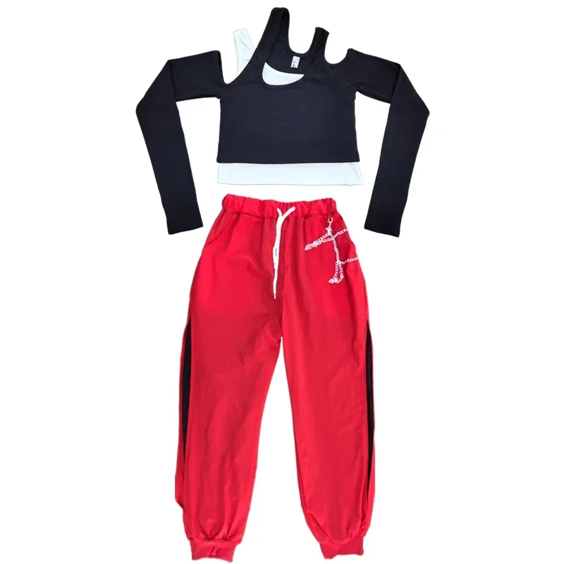 New Street Dance Suit Girls Hip Hop Jazz Dance Clothes Children's Runway Fashion Clothes Fashion Model Dance Costume