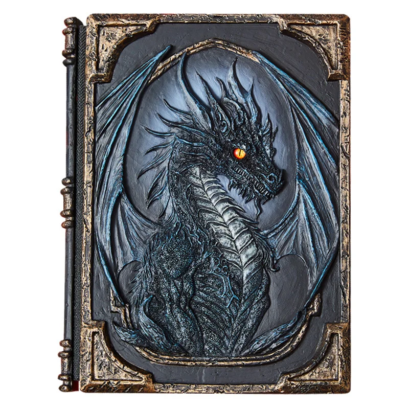 A5 Size Creative  Handmade 3D Relif Embossed Dragon Notebook Magic Diary  Loose Leaf Notebook Hand Account Book