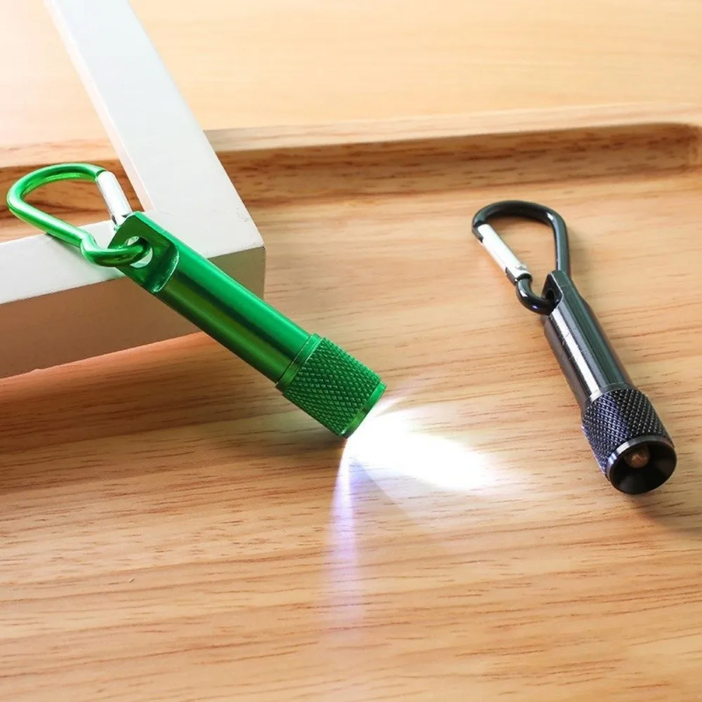 Super Bright Mini Torch with Carabiner Aluminum Body Keychain Pendant Light Battery Powered LED Flashlight Keychain Camping Use