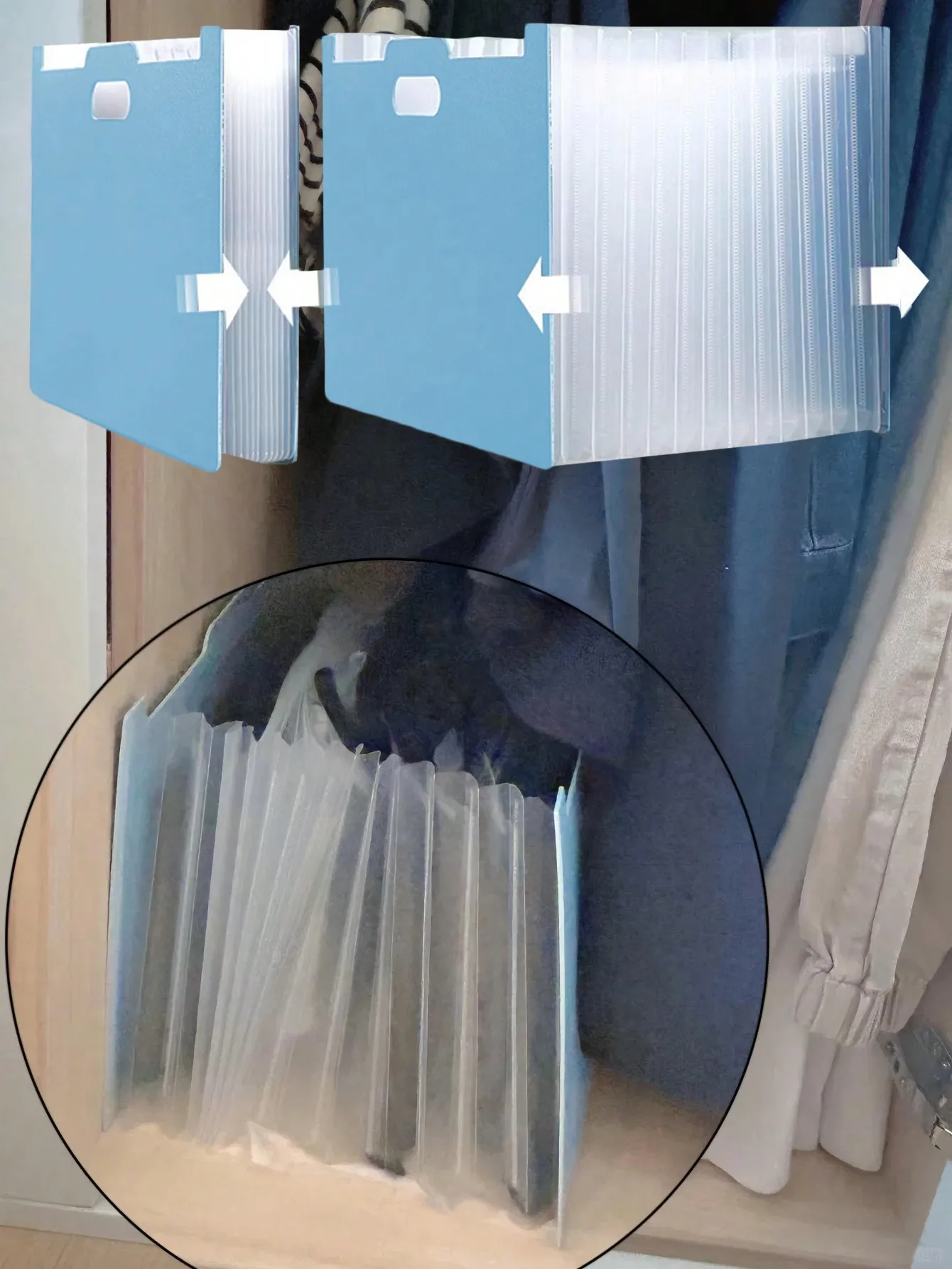 1/2 Piece Set 13 Grids Plastic Foldable Closet Organizer Drawer Divider for T-Shirts Shirts Underwear Socks Scarves Leggings Jea