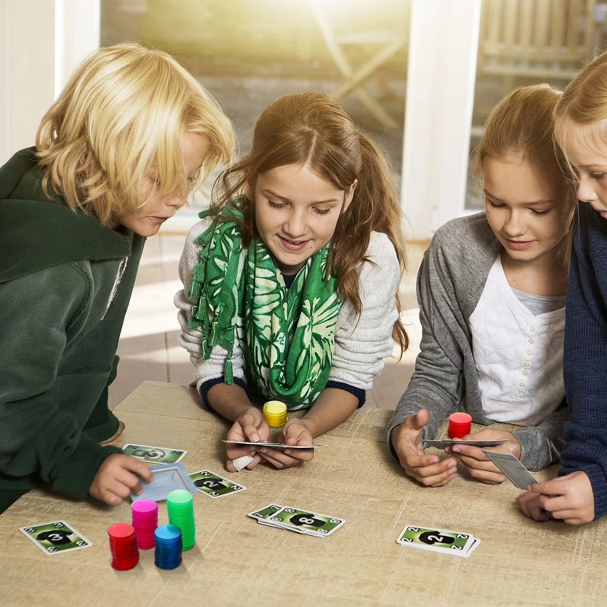 300PCS Zähler für Mathematik Kunststoff Discs Farbige Bingo Chips Zählen Marker Transparent Bingo Chips
