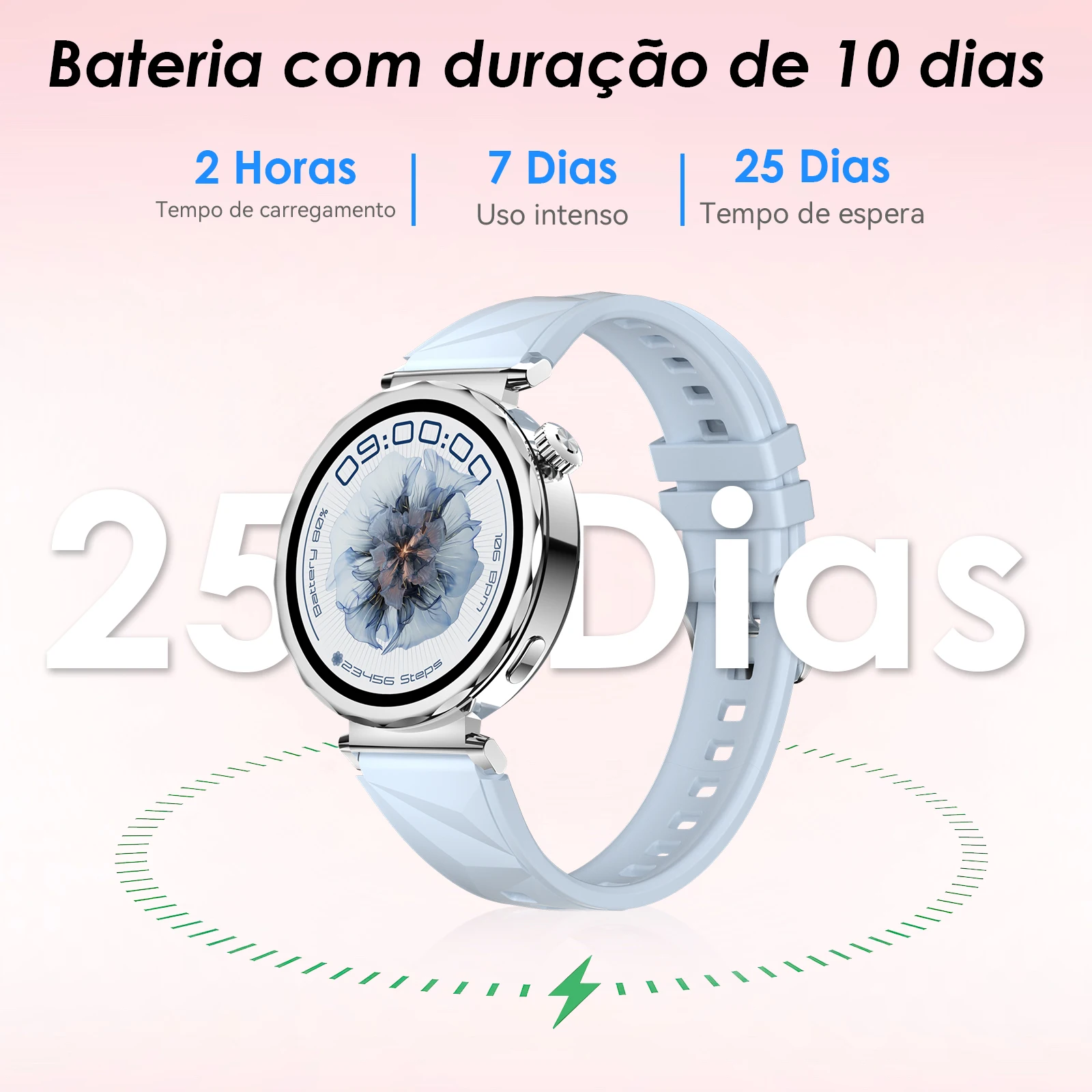 Relógio feminino AURAFIT, 1,32 Amoled, àdah d'água 1ATM, mais de 150 modos esportivos, monitoramento de health, Android e iOS