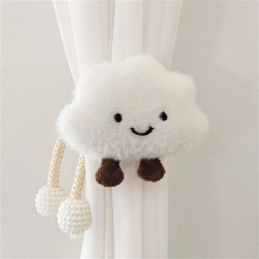 2 Cartoon Cloud Shape Tent Stopper, Tent Stopper with Rope, 3D Clouds, Decoration for Children's Room, White Color