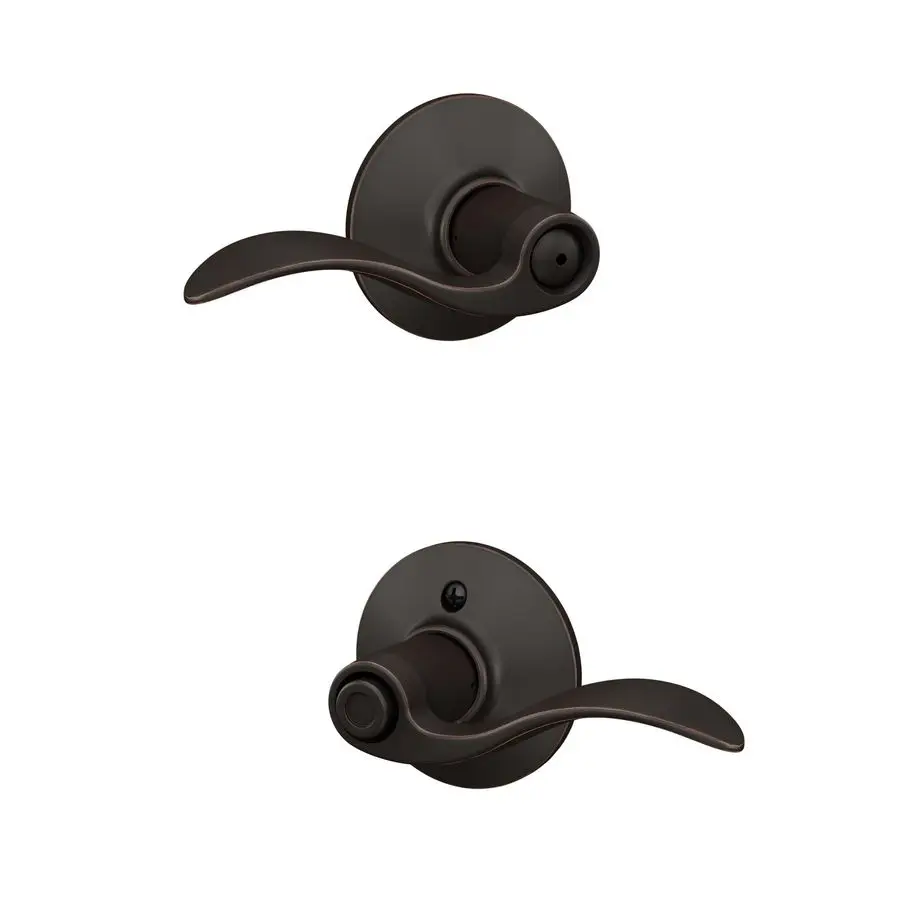 

F40 ACC 716 Accent Door Lever, Bed amp Bath Privacy Lock, Aged Bronze
