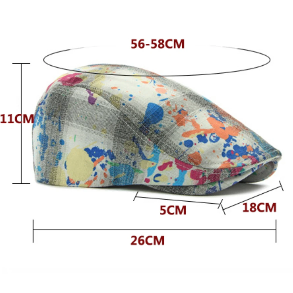 HT4693 Herren-Baskenmützen Damen Vintage Künstler-Malermütze Unisex Graffiti Ivy Flatcap Neue Stylische Frühling-Herbst Baskenmütze – Detail 1