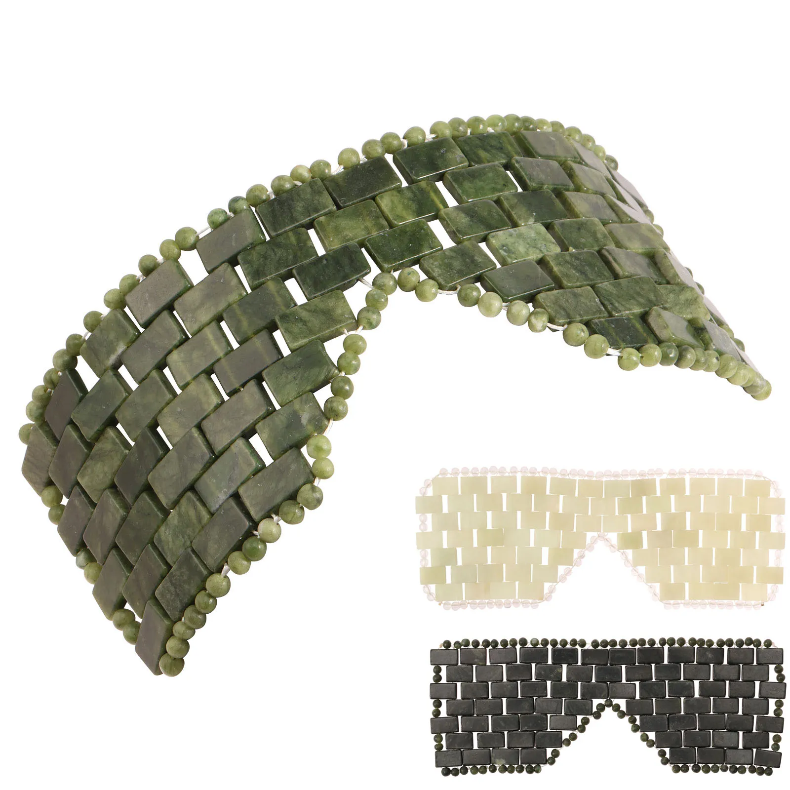 Natural Jade Face Eye Mask Cooling Eye Cover Sleep Massager Mask Care Tool Home Beauty Women SPA Salon Skincare Beauty Massager