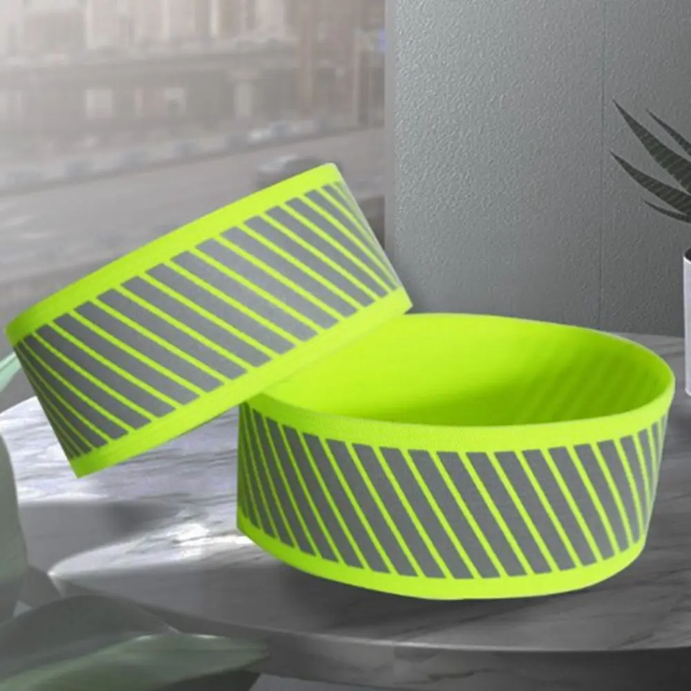 

1pc High Quality 56*4cm Running Fishing Wristband Green Outdoor Warning Wristband Pants Reflective Tape Outdoor Tool