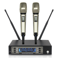 135G4 Professional Wireless Microphone High Quality Performance UHF Dual Long Distance System 2 Handheld Conference Mic Recharge