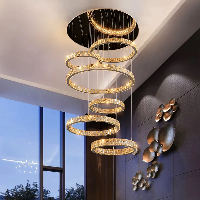 

Modern home decor led lights pendant light lamps forstaircase Chandeliers for living room hanging light indoor lighting