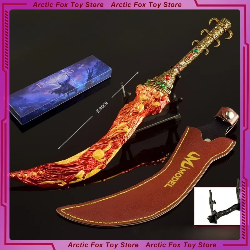 30cm Ring Lava Knife Sword Alloy Weap Model Game Peripherals Desktop Ornaments Collection Crafts Birthday Gifts Toy Kids