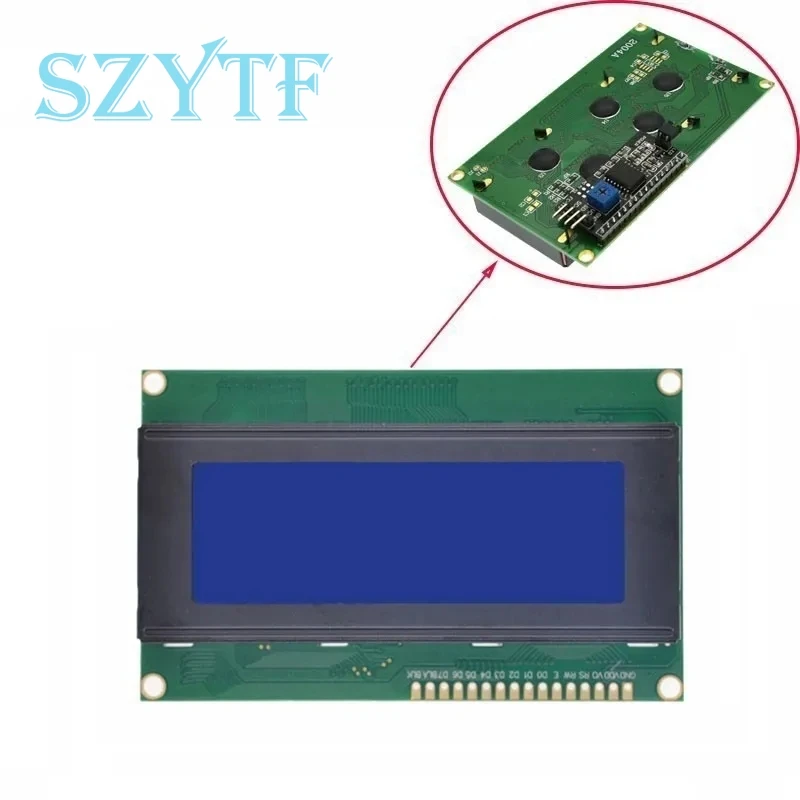 LCD2004+I2C 2004 20x4 2004A Blau/Grüner Bildschirm Zeichen LCD/mit IIC/I2C Serielles Schnittstellenadaptermodul für Arduino