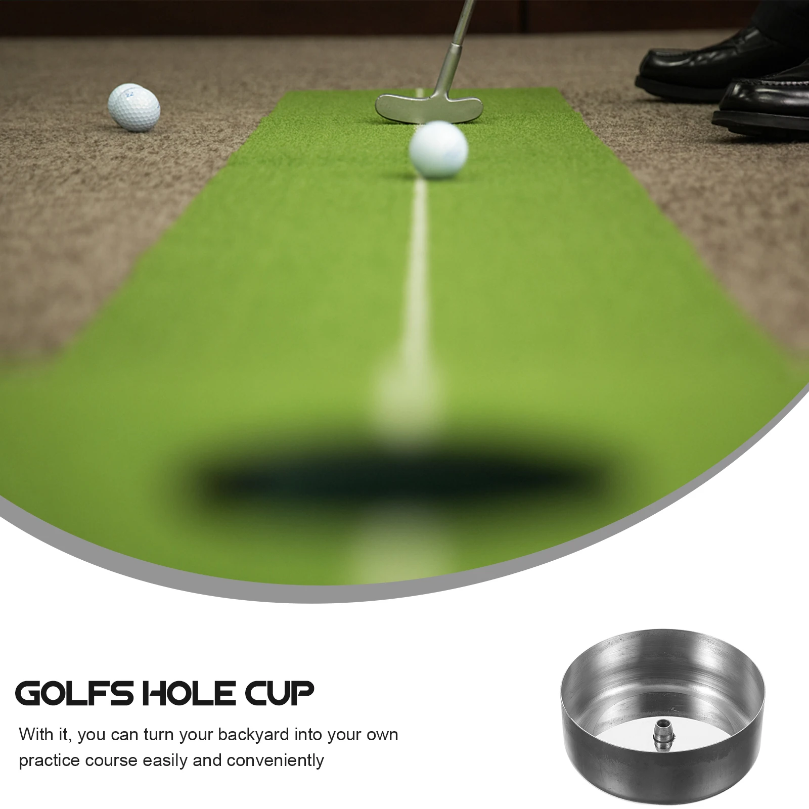 

1 set Golf Putting Set 4CM Golf Flag And Hole Hole Cups Putter Flags Practice Aid Cloth Steel Home Professional Training