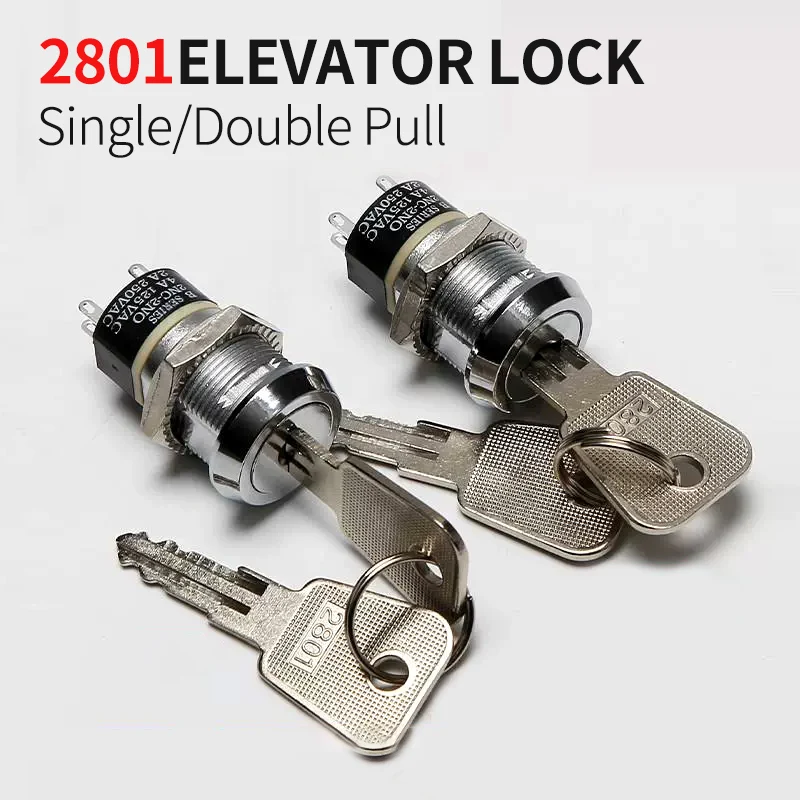 

5 sets Forklift switch lock Elevator switch First floor power switch 2801 2803 Beauty instrument lock Electronic lock