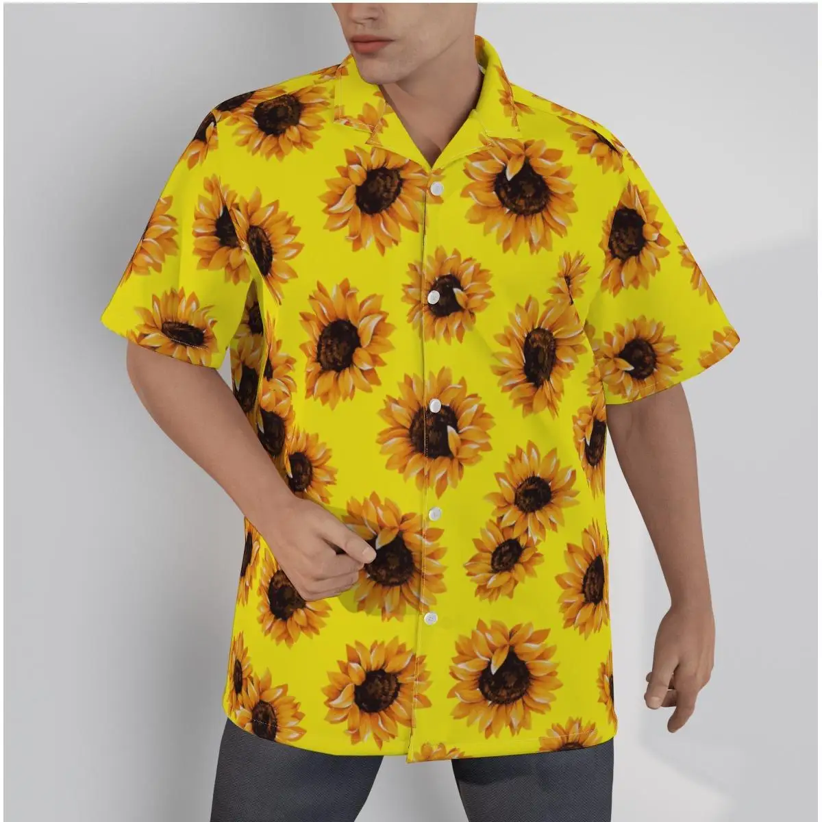 Men's Hawaiian Shirt Cool Fire Skulls Hell Beach Short Sleeve Summer Casual Button Up Patchwork Tops 3D Shirts