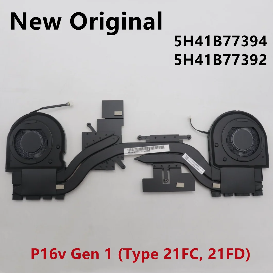 

New Original For Laptop Lenovo ThinkPad P16v Gen1 CPU Cooling Fan Heatsink Radiato Cooler FRU PN ：5H41B77394 5H41B77392