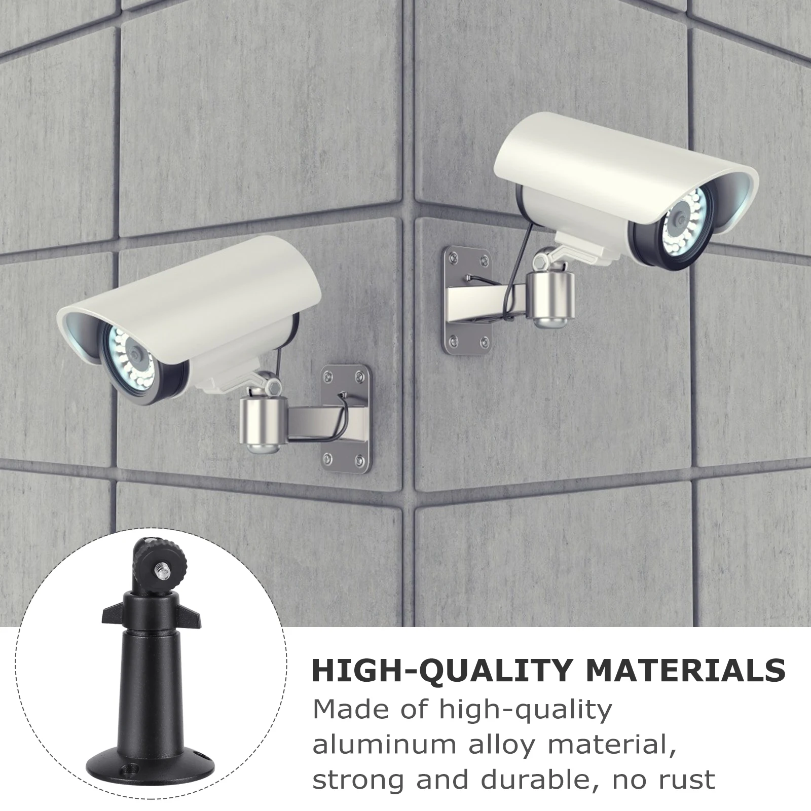 

2 pcs Security Camera Wall Mount Bracket Swivel 360° Adjustable Rugged Aluminum Alloy Camera Mount For Sensor Indoor Outdoor Use
