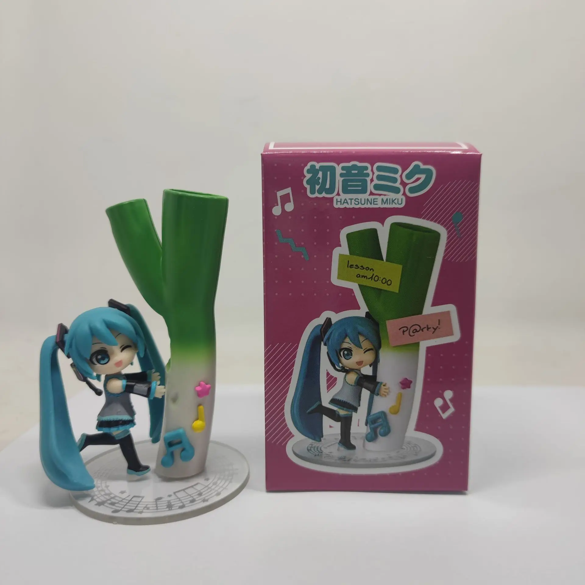 

Фигурка Хатсуне Мику 10 см в коробке, держащая валлийский лук, коллекционная модель, статуэтка, украшение для рабочего стола, подарок