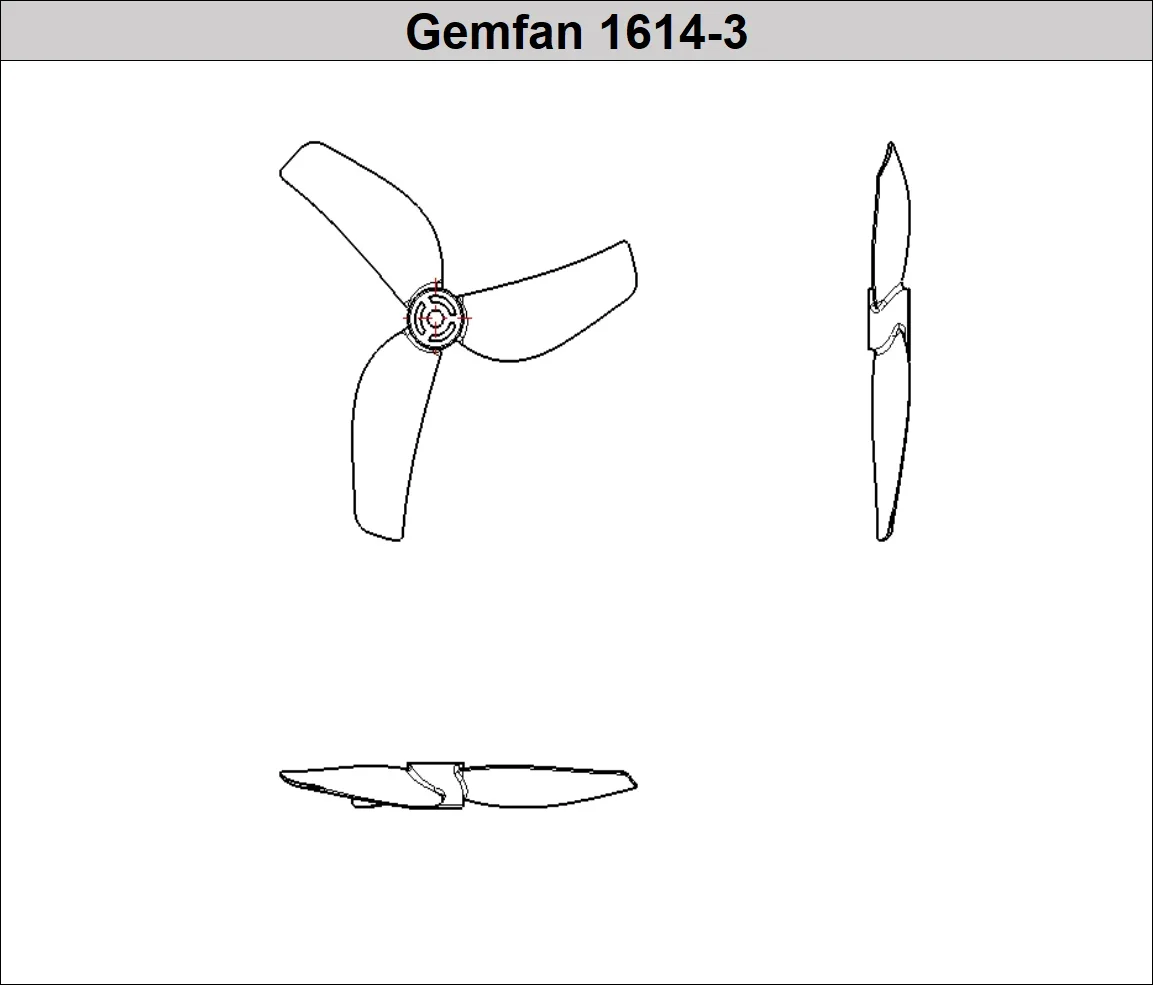 16 Paare/8 Paar Gemfan 1614 40 mm 3-Blatt-PC-Propeller T-Mount 1 mm 1,5 mm 0805-Motor für FPV RC FreestyleTinywhoop Drohnen BETAFPV – Detail 1