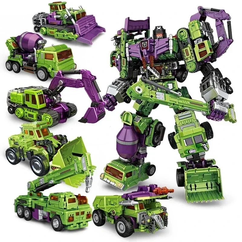 

44cm JINJIANG 6 IN 1 Big Hook Transformation KO GT Devastator Action Figure Engineering Combiner Crane Gravity Model Gift Kid