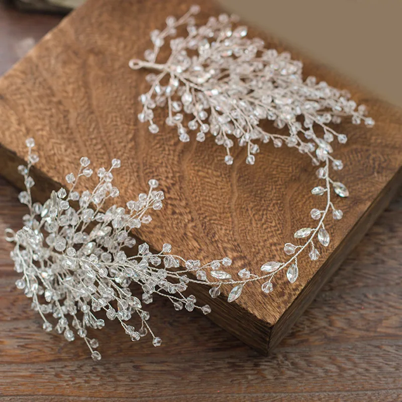 

crystal copper wire rhinestone headband hairband bridal wedding accessories bridal jewelry