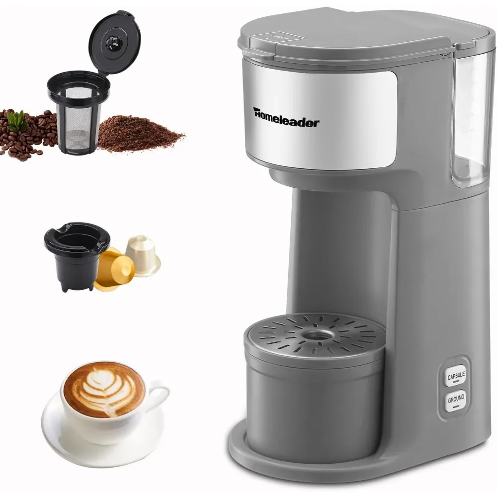 

Single Serve Coffer Maker for K-Cup and Ground Coffee, Coffee Machine with Self-Cleaning Function,6 to14oz Brew Sizes