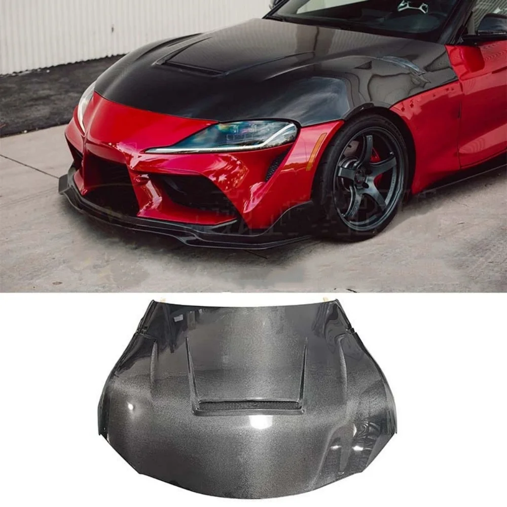 

For Toyota Supra A90 Modified Carbon fiber Car Engine Hood Engine Cover Assembly Light Weight Bonnet Auto Accessories