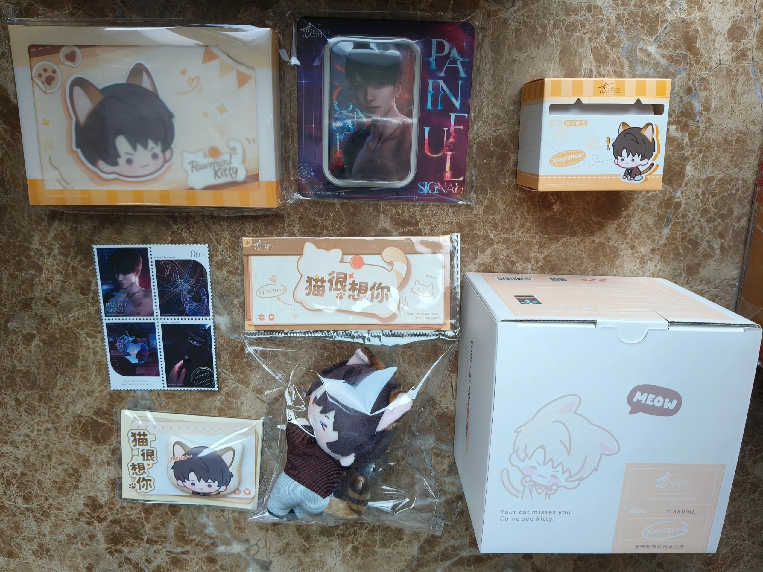 

Anime In Stock [Official Merchandise] Love and Deepspace Caleb Cat Postcard Acrylic Stand Stamp Sticker Mug Badge Photo Card