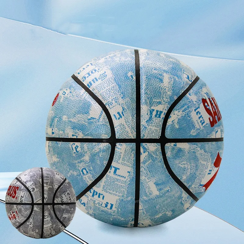 

Size 7 Graffiti Basketball PU Moisture Absorbing Anti-slip Street Ball Adults Indoor Outdoor High Bouncy Training Match Ball