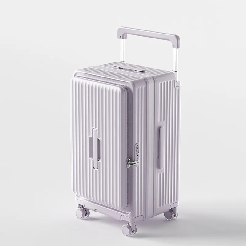 20/24/26/30인치 와이드 타이로드 여행용 캐리어 전면 개폐형 보딩 박스 PC 지퍼 트롤리 케이스 바퀴 포함 기내용 수하물
