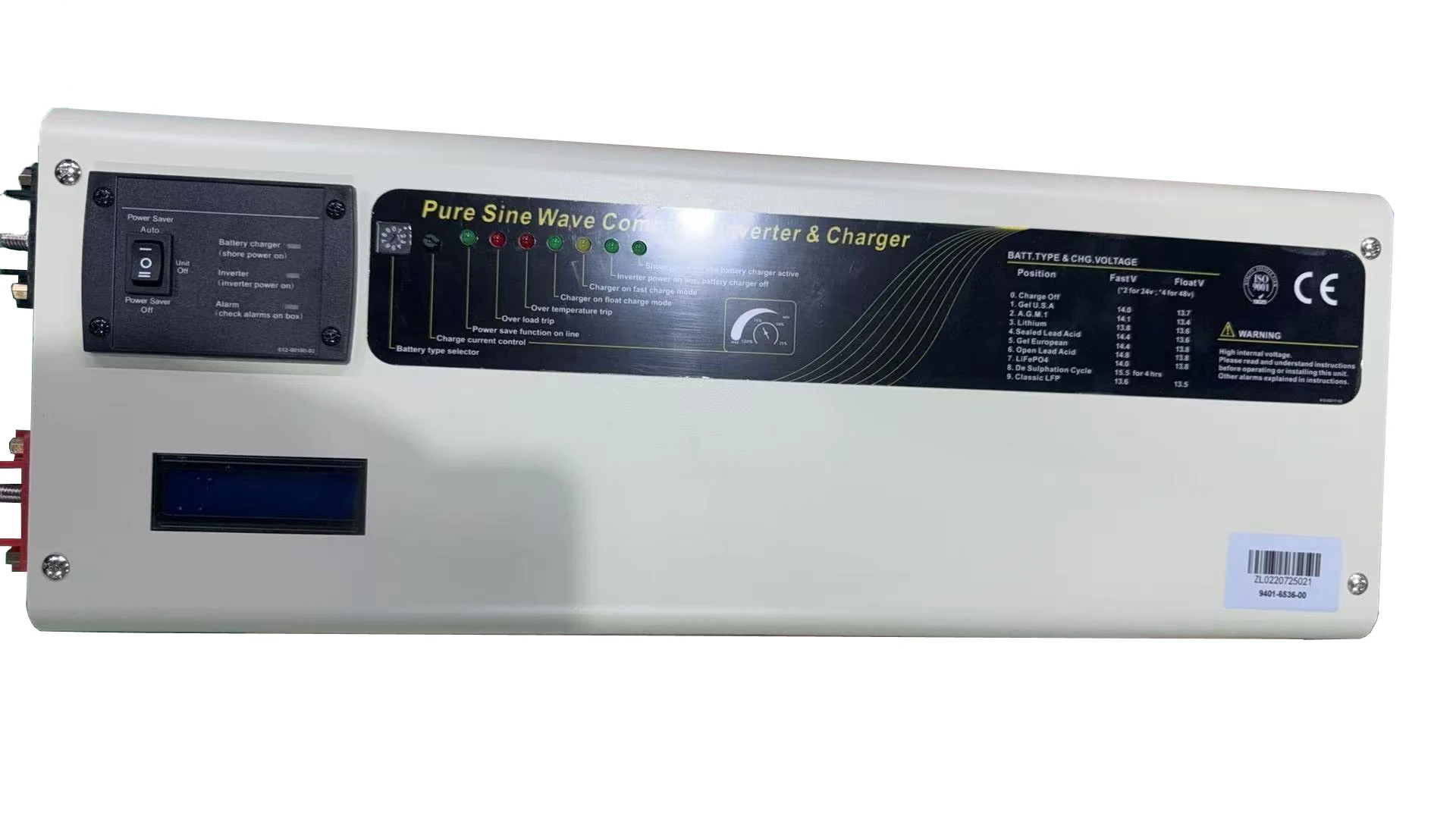 3KW Power Inverter 45A with LED 3000W Surge Power 9KW DC24V AC120V & 240V USA Split Phase Off-Grid Family Storage Battery Charger