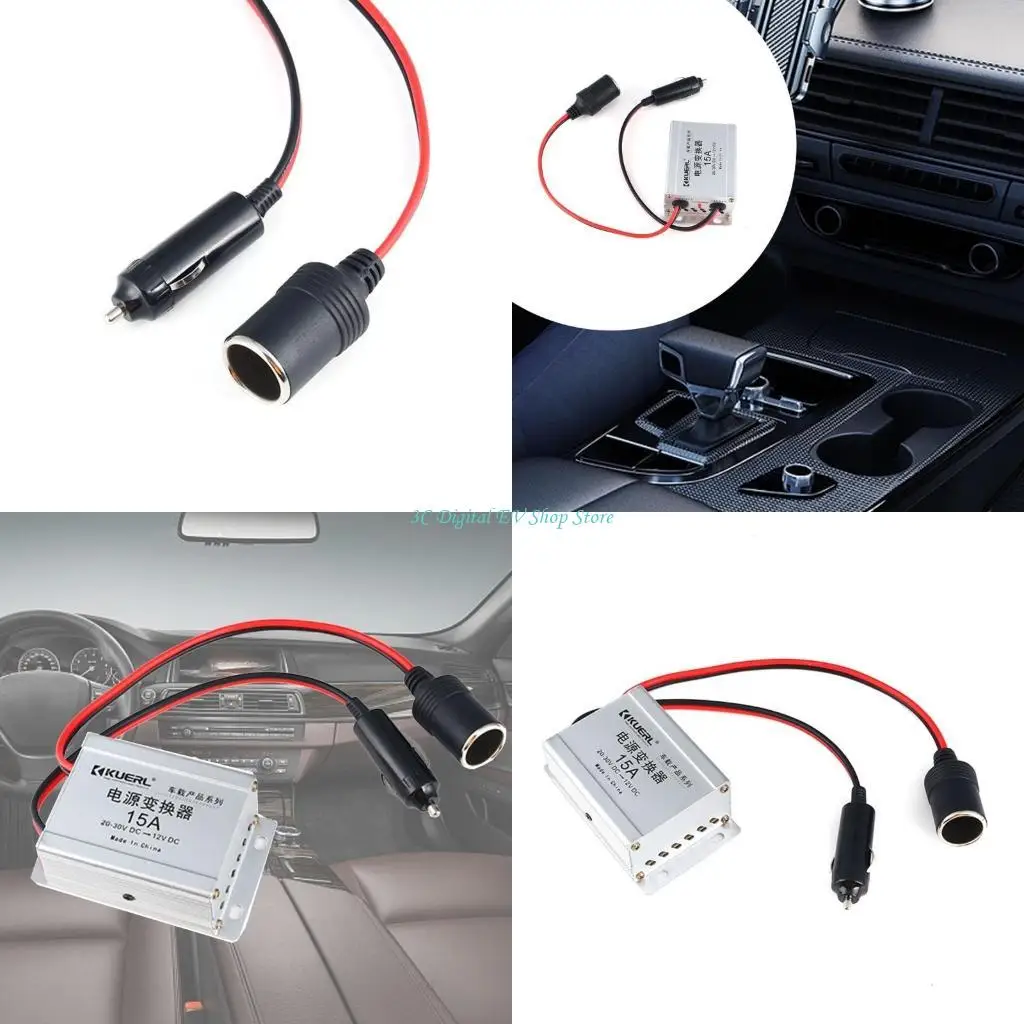 E74D Power Supply Converter 24-12V for Car DVRs and Global Positioning System Devices