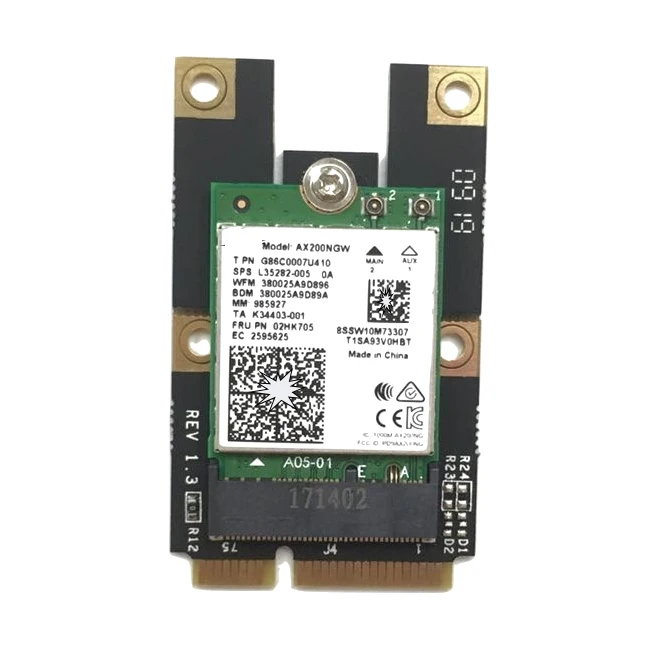 Dual band 2.4Gbps Intel Wi-Fi 6 AX200 AX200NGW 802.11ax/ac MU-MIMO