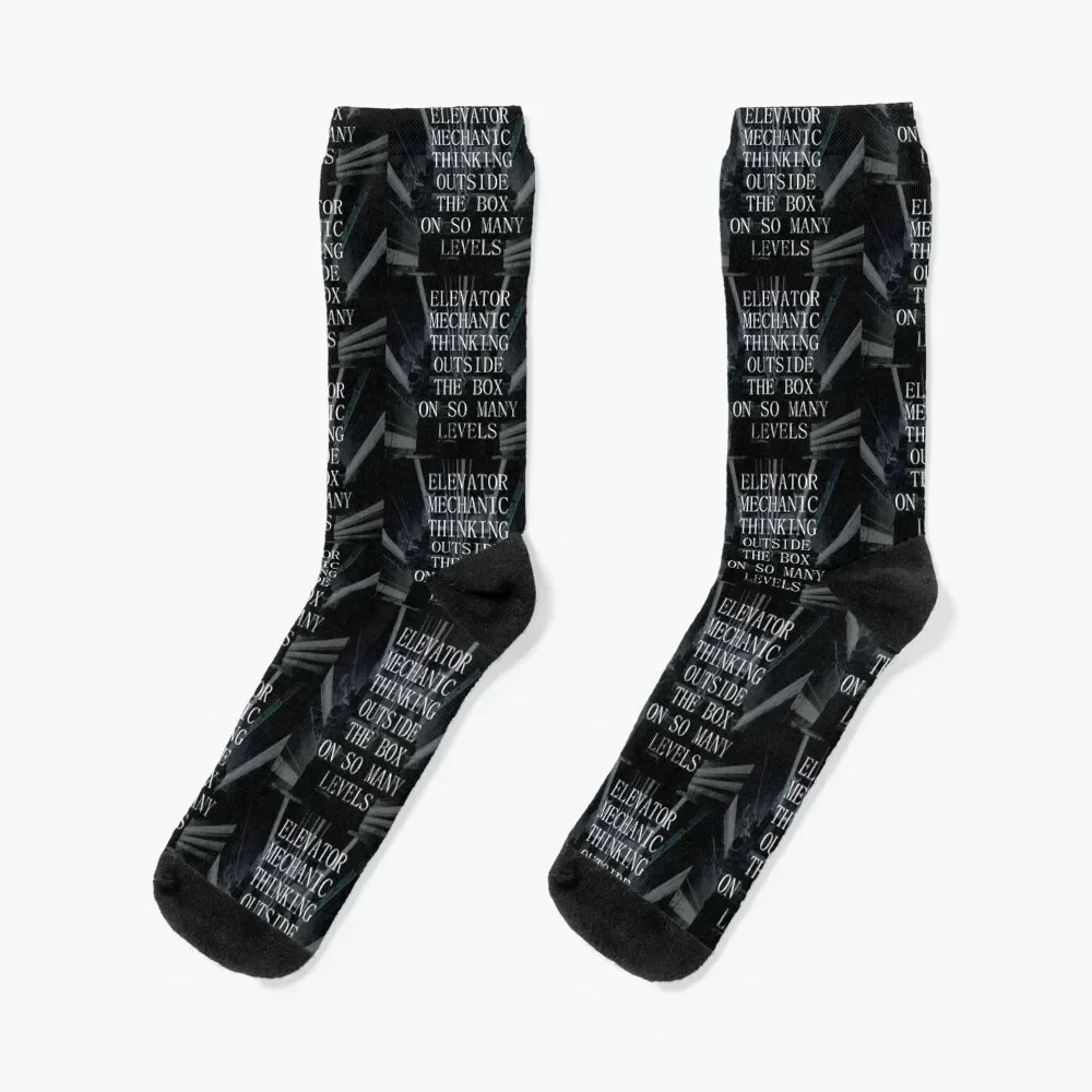 

elevator repair elevator mechanic Socks Soccer gift Crossfit crazy Men's Socks Women's