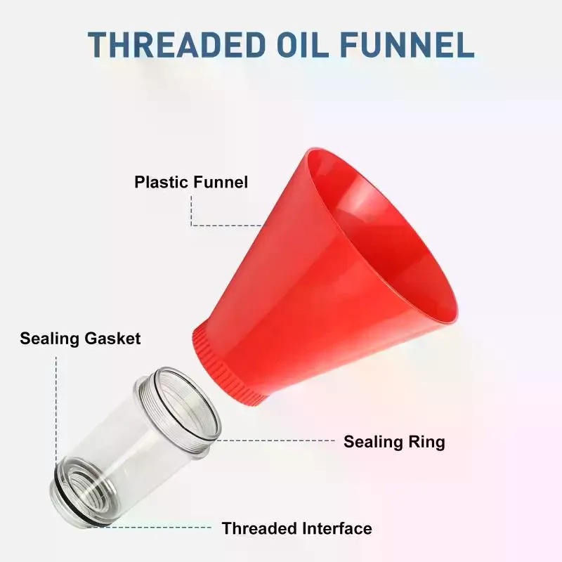 0.32 Ounces Automotive Oil Funnel Hands-Free Oil Funnel Large Connecting Hose Routine Maintenance Tool Spill Prevention