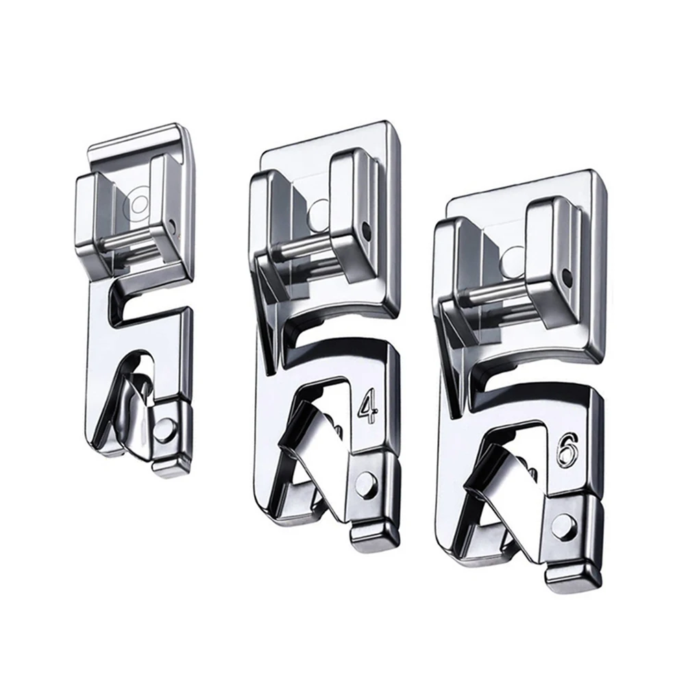 Set of 3 Narrow Rolled Hem Sewing Machine Presser Foot for Household Sewing Tools