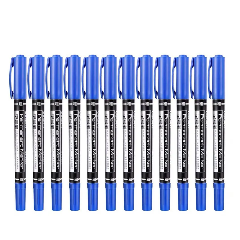 

60Pcs Oily Marker Pen Thick And Thin Double-headed Art Hook Pen CD Marker Pen Office Supplies Wholesale