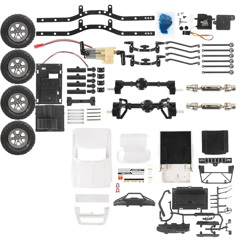 WPL C24-1 Upgrade C24-1MKS 1:16 RC Car 4WD Radio Control Off-Road Mini Car KIT Rock Crawler Electric Buggy Moving Machine