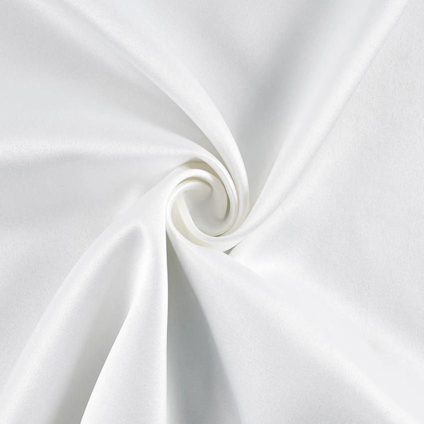 Linad Elegant Satin White Long Skirts For Woman Office Folds A Line Skirts Summer Casual Solid Ankle Length Skirt 2025 Spring