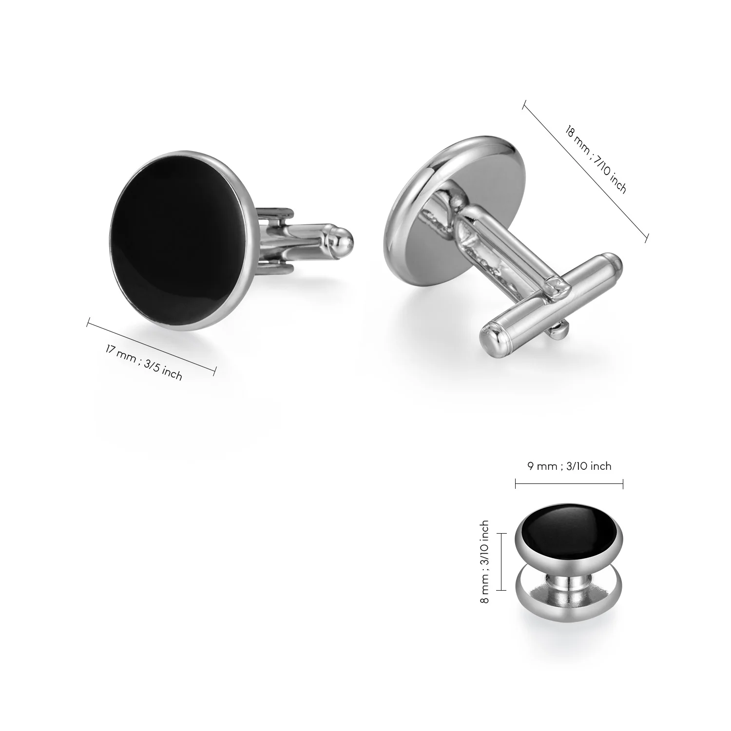 Wedding Cufflinks Tuxedo Studs Set for Men Accessories 1Pair Cufflinks and 6 PCS Tuxedo Studs Husband\'s Shirt Wedding Guest GIft