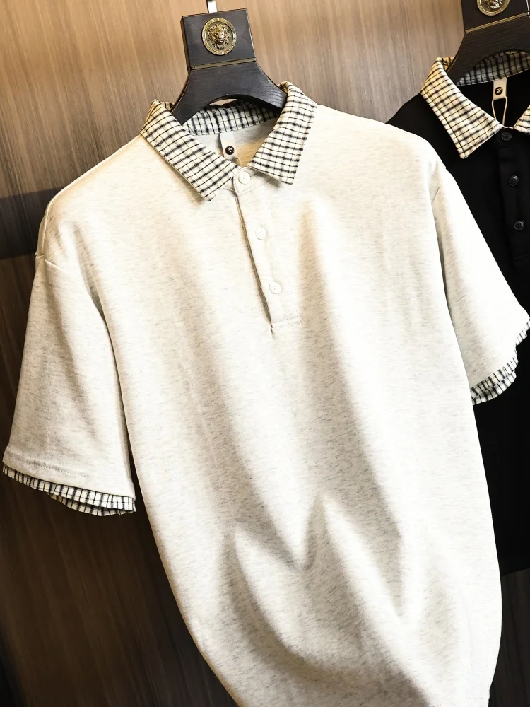 

Men's Shirt Short Sleeve Flip Collar Breathable Moisture Wicking Summer Tailored Fit Plaid Pattern Fashion Urban Style