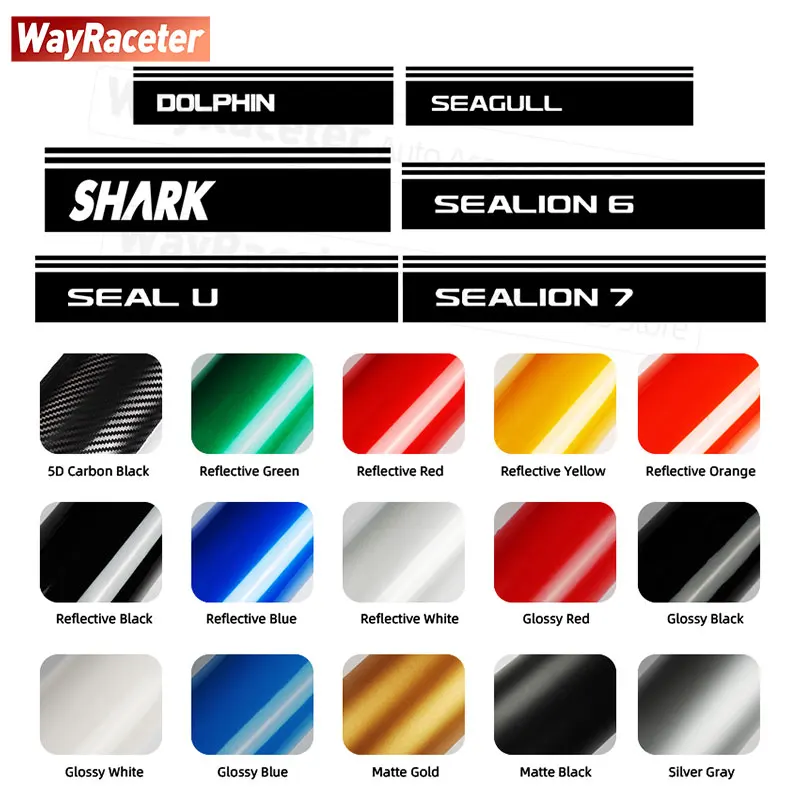 1 Pz Copertura Del Motore Decalcomania Del Vinile Cofano Cofano Strisce Adesivo Per BYD Shark Pick UP Seal U Sealion 6 7 Gabbiano Delfino Accessori